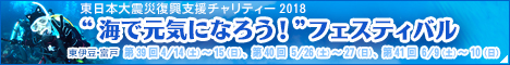 東日本大震災復興支援チャリティー「海で元気になろう！フェスティバル2018」東伊豆：富戸にて 第39回 2018年4月14日～15日、第40回 5月26日～27日、第41回 6月9日～10日、第42回 10月13日～14日、第43回 11月10日～11日